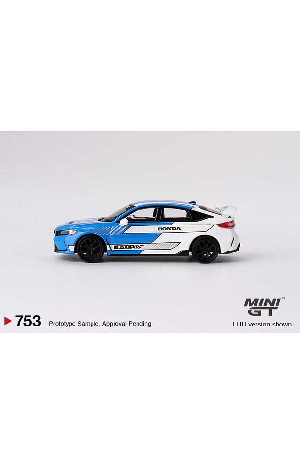 1:64 Honda Civic Type R #3 2023 Pace Car Mavi Diecast Model Araba - 4
