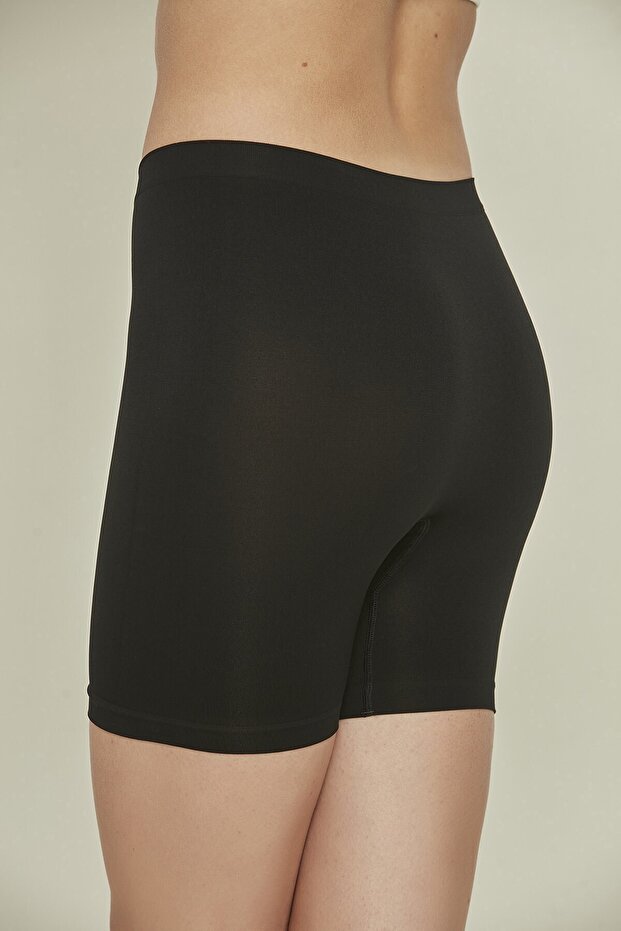C13003 Damen-Boxershorts mit langem Bein, Schwarz - 3