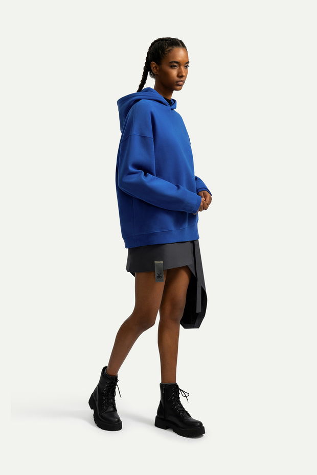 Erkek Basic Relax / Oversize Hoodie Sweatshirt - Houd - Comet - 5