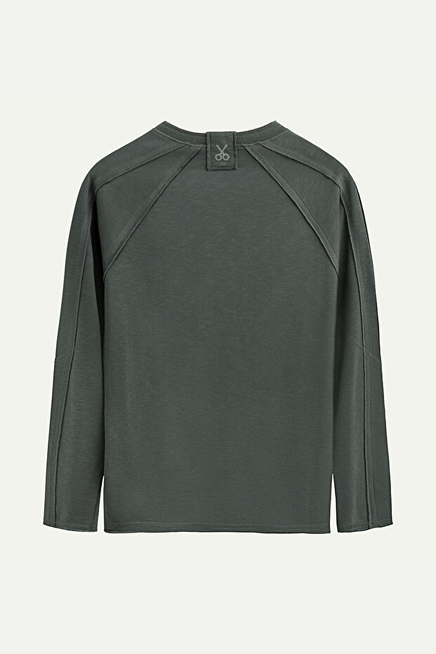 Erkek Basic Çift Taraflı Sweatshirt - Lyuga - Storm - 2