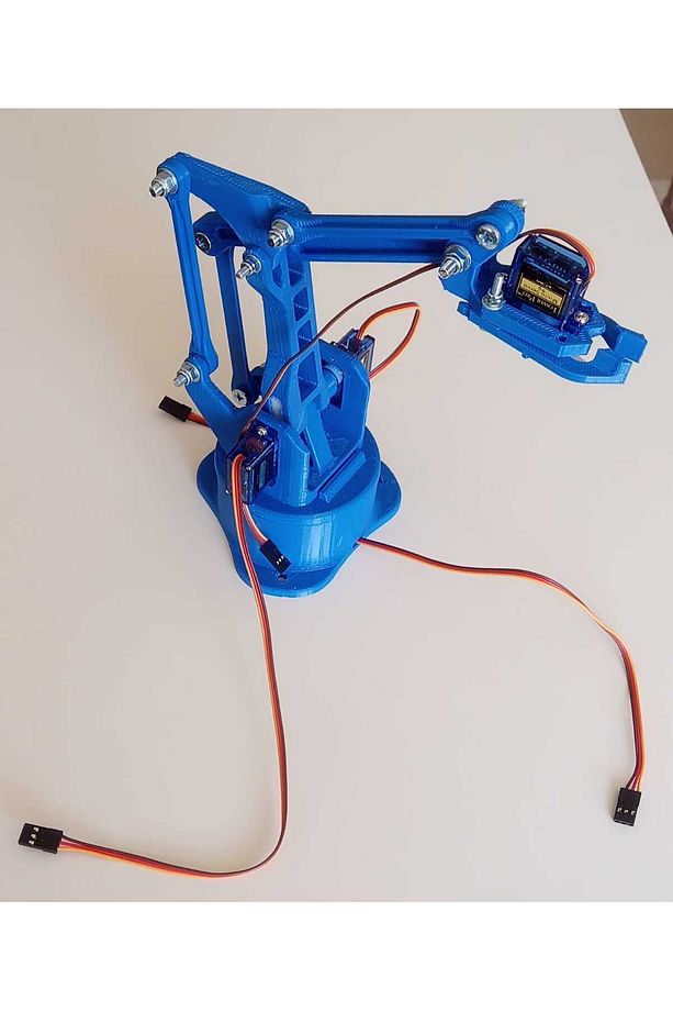 Arduino Robot Kol Kiti 3D Baskı Birleşmiş Halde Robot Kol - 4