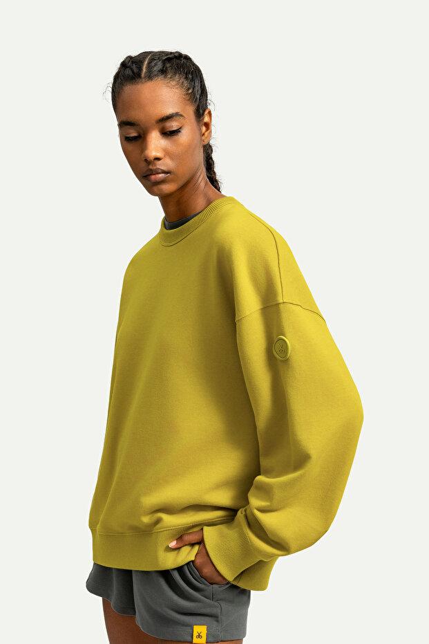 Erkek Basic Relax / Oversize Sweatshirt - Ruden - Moss - 7