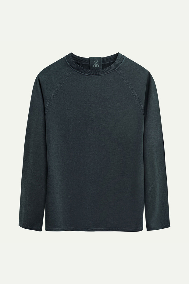 Erkek Basic Çift Taraflı Sweatshirt - Lyuga - Raven - 1