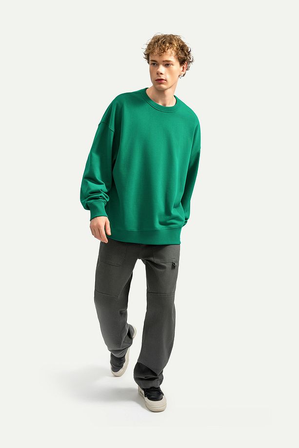 Unisex Basic Relax / Oversize Sweatshirt - Ruden - Forest Shade - 5