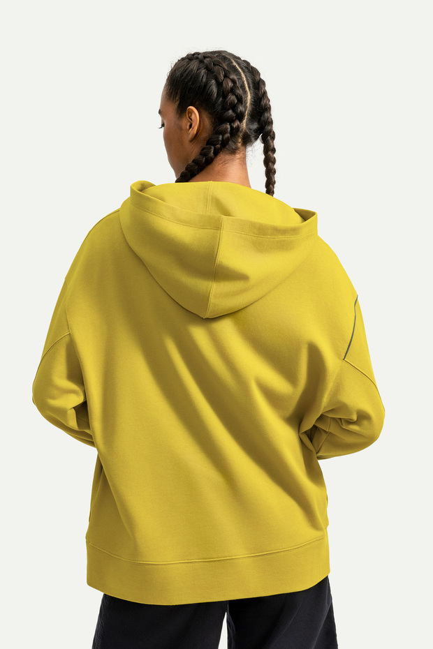 Erkek Basic Relax / Oversize Hoodie Sweatshirt - Hugraf - Moss - 8