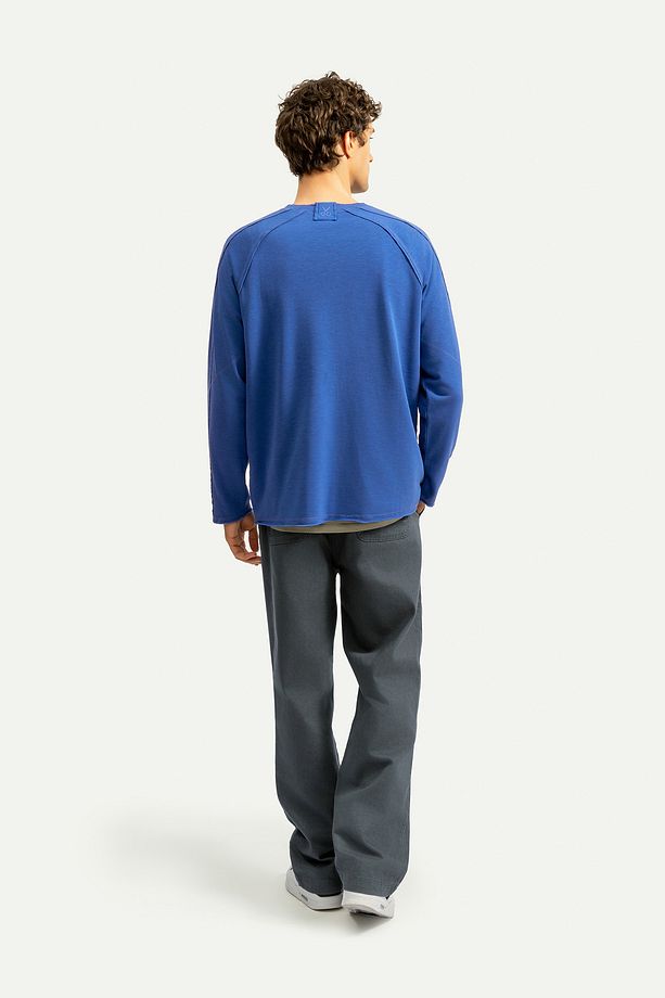 Unisex Basic Çift Taraflı Sweatshirt - Lyuga - Comet - 4
