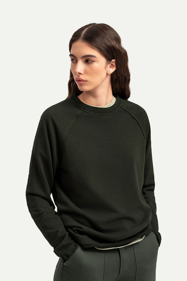 Erkek Basic Çift Taraflı Sweatshirt - Lyuga - Asphalt - 5