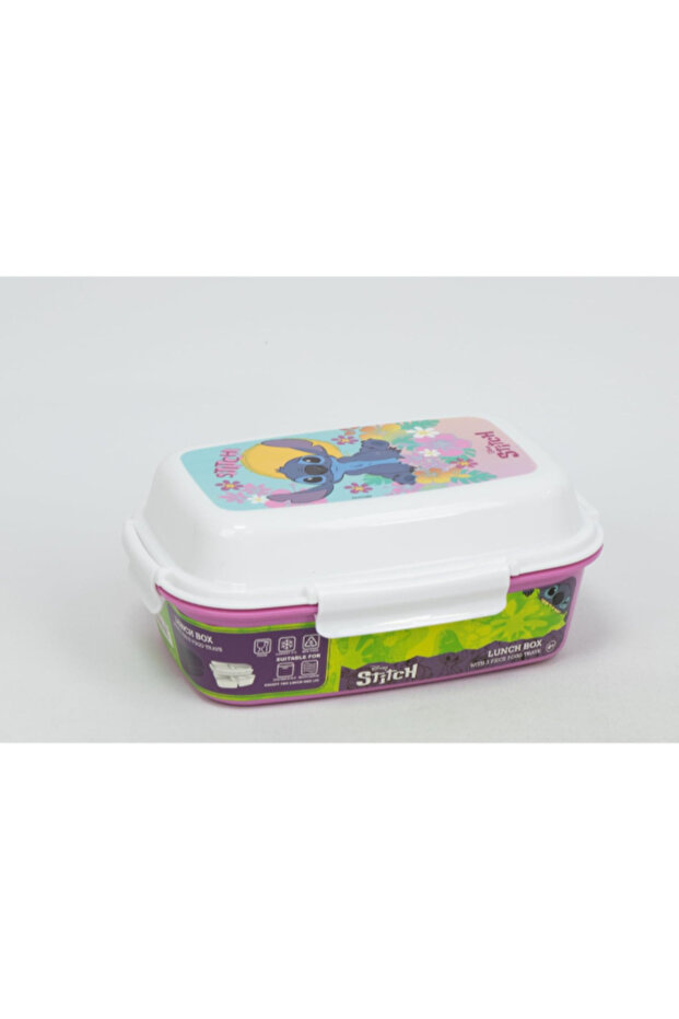 Disney Stitch 4-Clip Closure Rectangular Lunch Box - 2