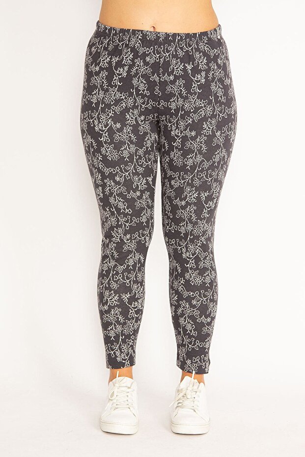 Női nagy méretű füstölt biopamut blúz nadrág szett 65n34803 - 5