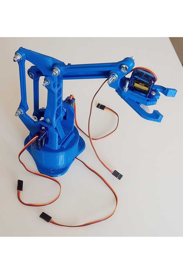 Arduino Robot Kol Kiti 3D Baskı Birleşmiş Halde Robot Kol - 3