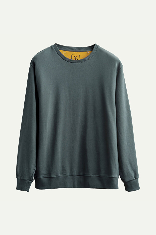 Erkek Basic Regular Sweatshirt - Ruga - Storm - 1
