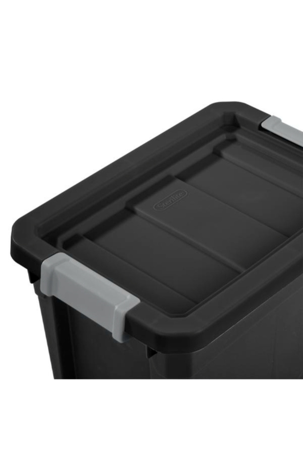 Latch Closure Rectangular Stacker Storage Tote 7.5 Gal - 3
