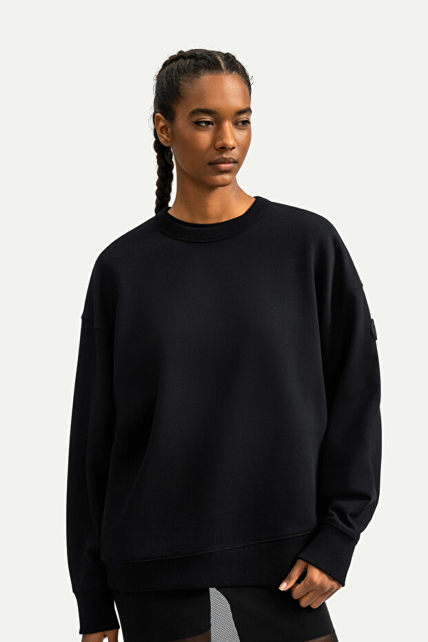 Erkek Basic Relax / Oversize Sweatshirt - Ruden - Tar - 7