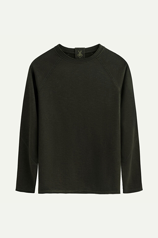 Erkek Basic Çift Taraflı Sweatshirt - Lyuga - Asphalt - 1