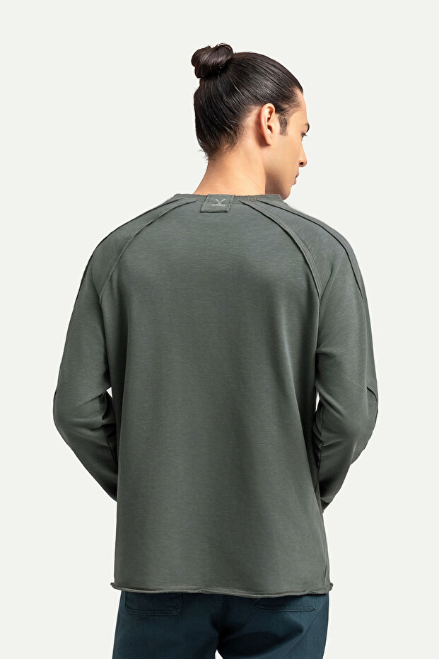 Erkek Basic Çift Taraflı Sweatshirt - Lyuga - Storm - 4