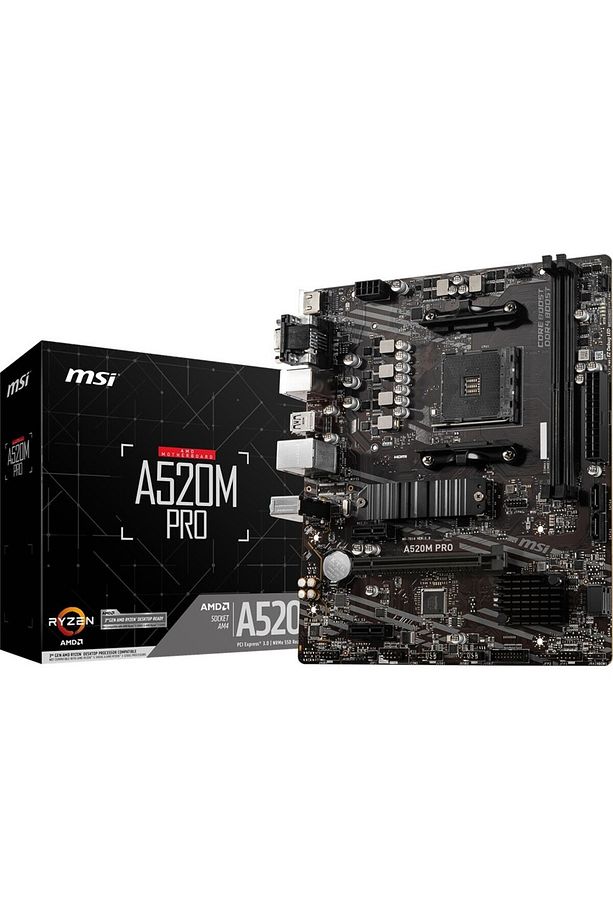 A520M Pro Amd A520 Soket Am4 Ddr4 4600 Mhz(Oc) M.2 Anakart - 4