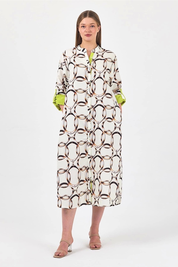 قميص زيمرمان بطباعة فستان أبيض - 1