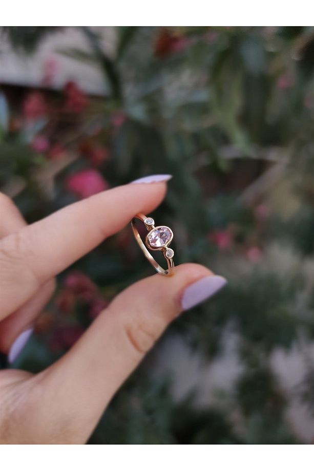 Rosa Minimal Yüzük Ak-1312 - 4