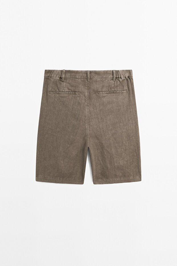 %100 keten bermuda - 8