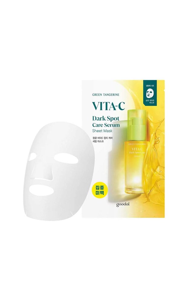 Goodal Green Tangerine Vita C Serum Sheet Mask (Brightening & Anti-Blemish Face Mask)