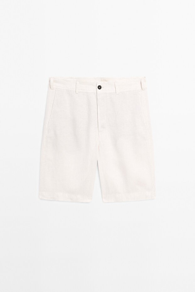 %100 keten bermuda - 5