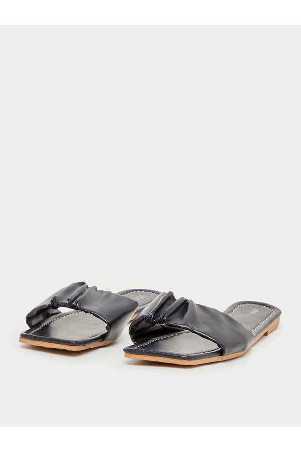 صندل مسطح بحزام واحد مبطن - 3