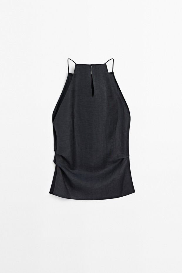 Drape yaka askılı top - 8