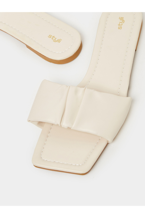 Cushion Single Strap Flat Sandals - 4