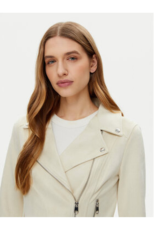 vero moda Women's Faux Leather Jacket 10300938 Beige - 1