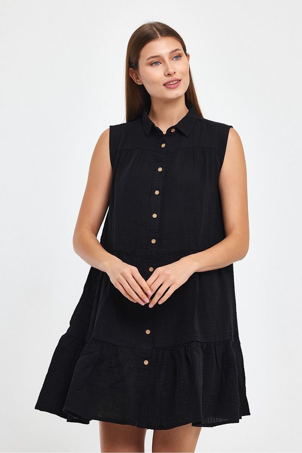 Women's Dress - Muslin Katkat Dress - 3020