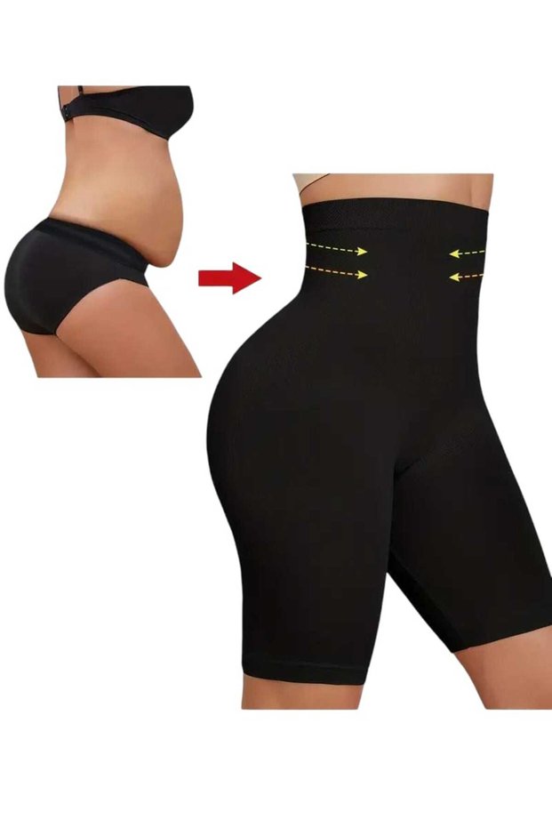 High Waist Hip Basen and Belly Tightening Non-Slip Silicone Seamless Corset - 1 Size Smaller