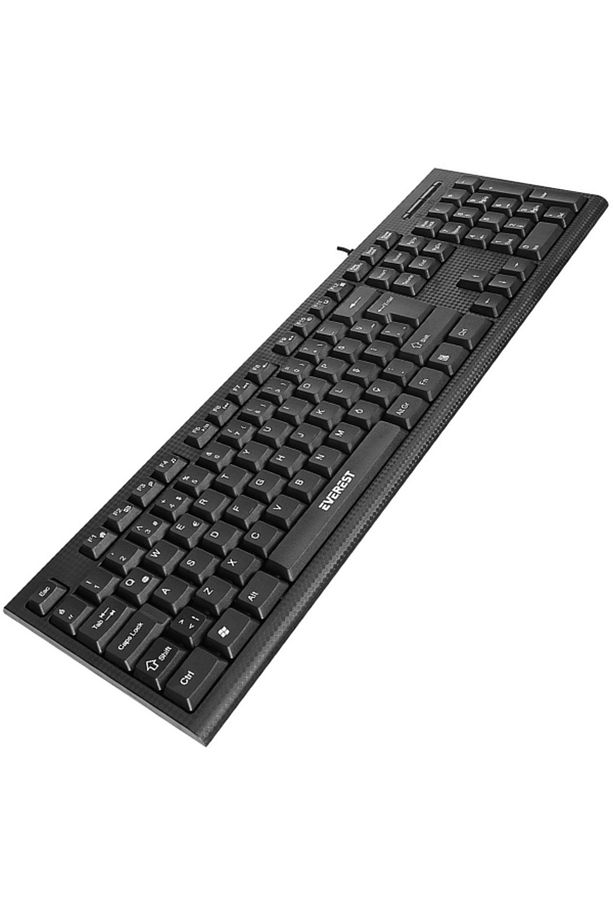 Siyah USB Q Standart Klavye Slim Sessiz Yumuşak Tuş Klavye USB Tak Çalıştır - 2