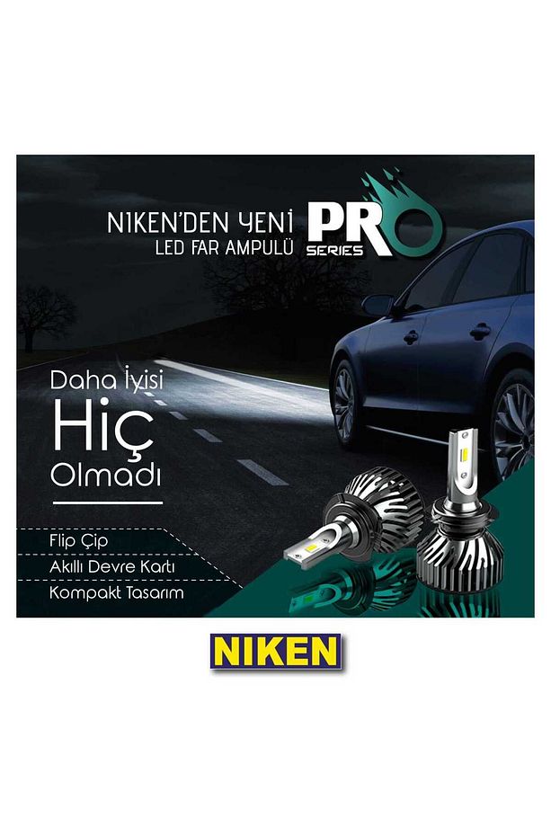 H7 Led Xenon Far Aydınlatma Seti Şimşek Etkili Pro 6400lm - 2