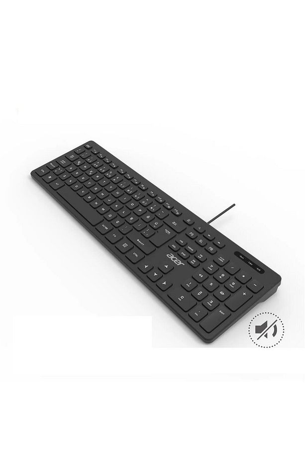 Oak920 Q Usb Siyah 1.8 Metre Kablolu Klavye Tek Tuş Hesap Makinalı Sessiz Tuşlu - 1