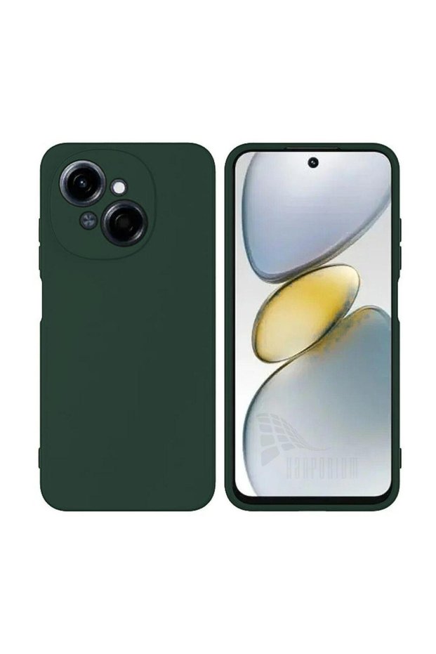 Tecno Spark Go 1 Compatible Silicone Case - Flexible Pastel Color Cover with Camera Protection - Green