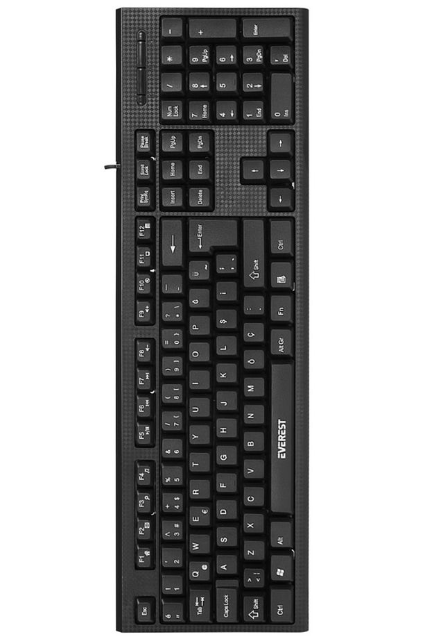 Siyah USB Q Standart Klavye Slim Sessiz Yumuşak Tuş Klavye USB Tak Çalıştır - 7
