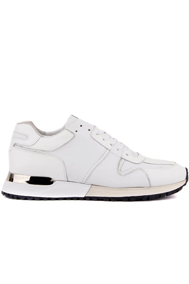 - White Leather Lace-Up Men's Casual Shoes 101-2782-51555