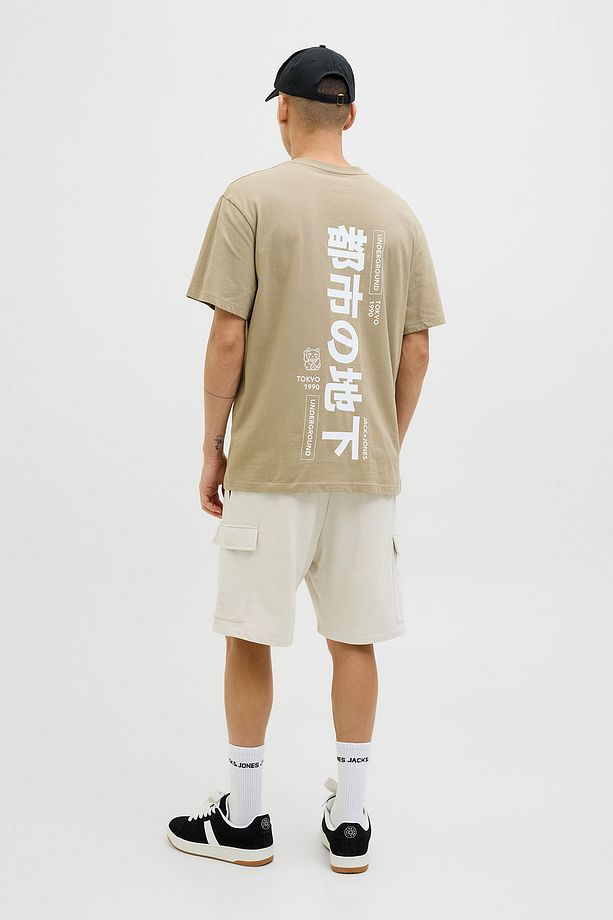 JPSTKANE SCRIPT SWEAT Bej Erkek Şort - 2