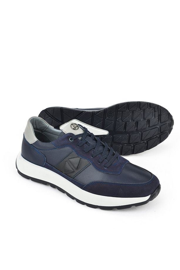 , Erkek Hakiki Deri Sneaker 1531037Z2417 Lacivert - 4