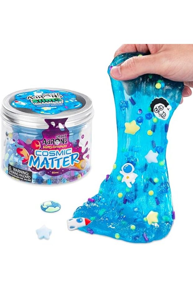 Crazy Aaron’s Slime Charmers Cosmic Matter – Blueberry Scented Slime with Charms, Stretchy, Age 3+