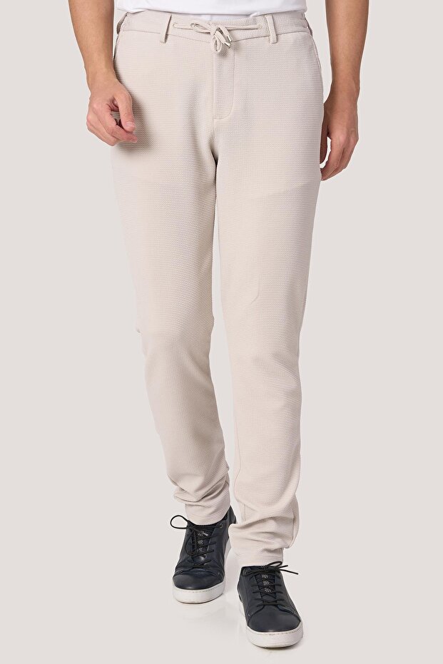 White Stone 2025-K P1044 Damla Trend Jooger Pants Stone