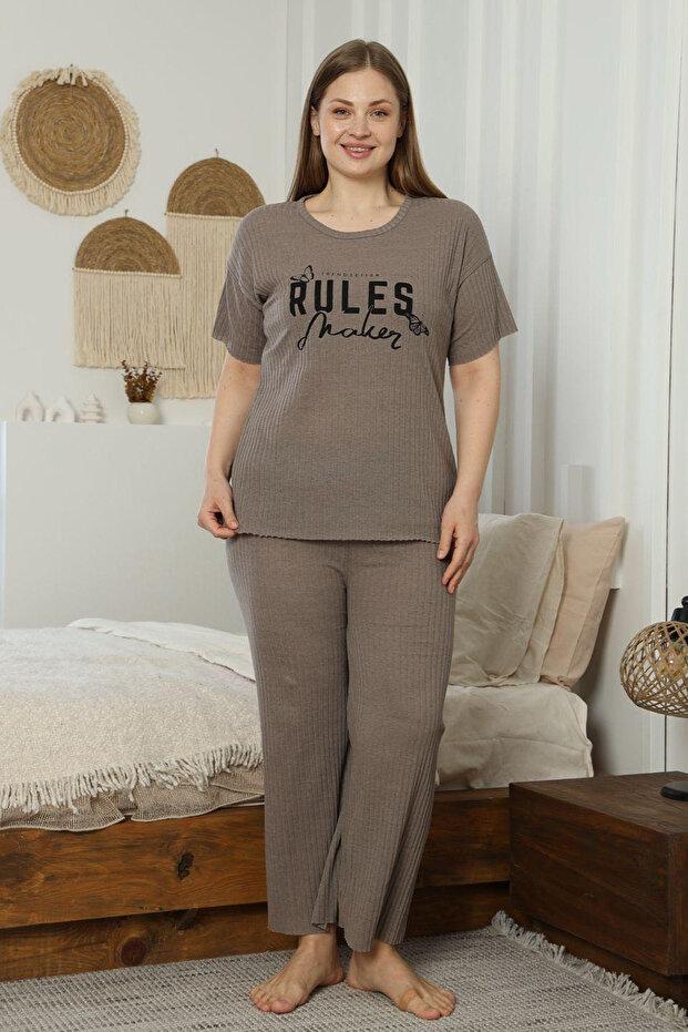 طقم بيجامة مقاس كبير - 3