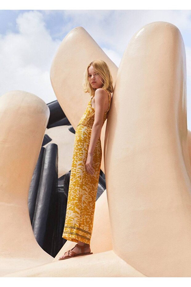 İşlemeli uzun tulum - 5