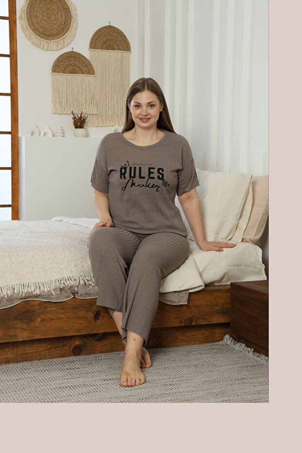 طقم بيجامة مقاس كبير - 2