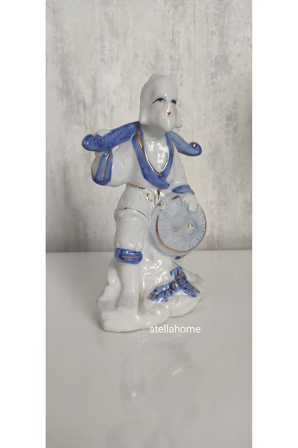 Yaşlı adam porselen vintage antika dekoratif biblo süs eşyası - 6