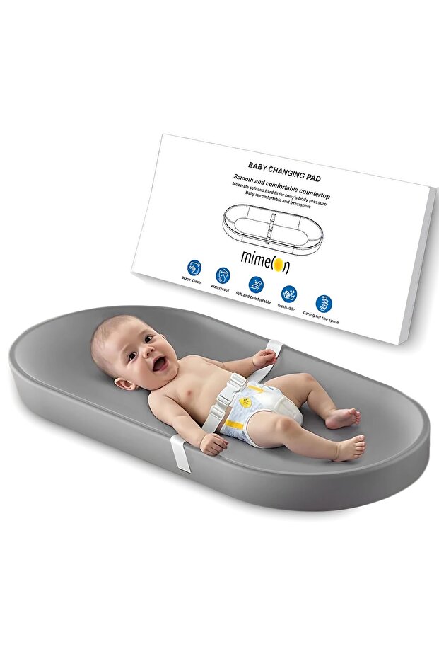 Diaper Changing Pad Baby Lightweight Portable wipeable changing pad Wipe-clean Surface