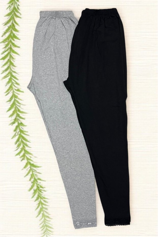 2 Pieces Women's Lace Detailed Long Women's Tights Summer