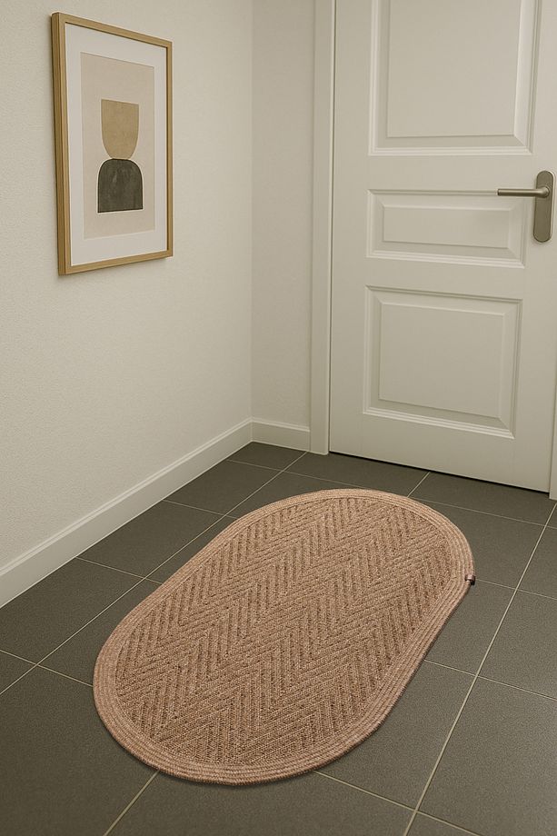 Jüt Tabanlı Hasır Dokuma Örme Antialerjik Kilim - 2