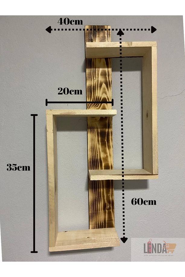 Dekoratif Tasarımlı Modern Duvar Rafı (DEMONTE OLARAK GÖNDERİM SAĞLANMAKTADIR.) - 4