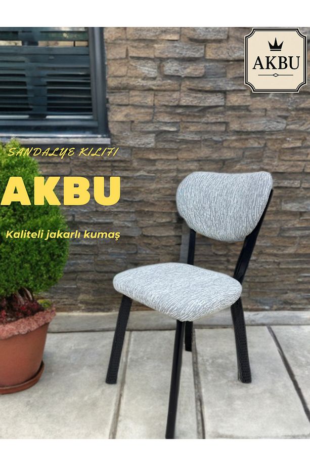 A Kalite Elma Sandalye Kılıfı Jakarli Ağaç Desen Yüksek Kaliteli Esnek Lastikli (1 adet) - 1